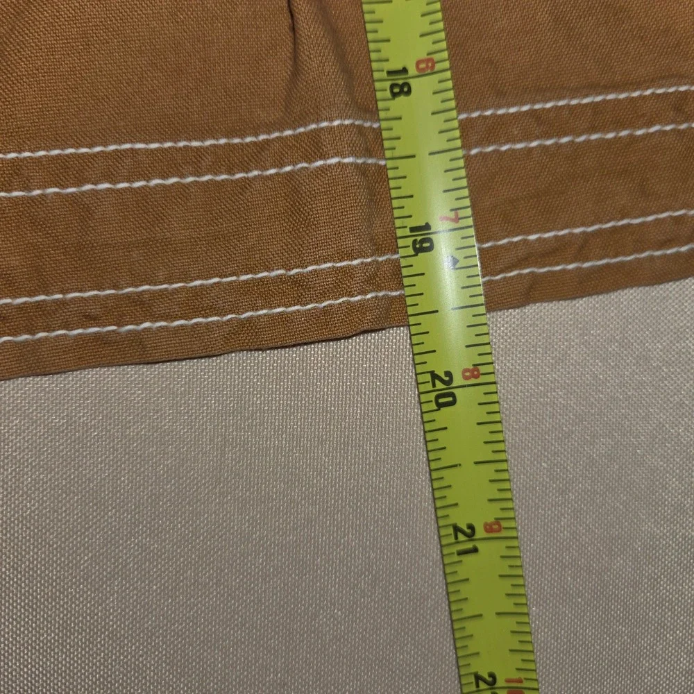 Crate & Barrel Napkins Set of 7‎ Stitched Cotton Canvas Brown New